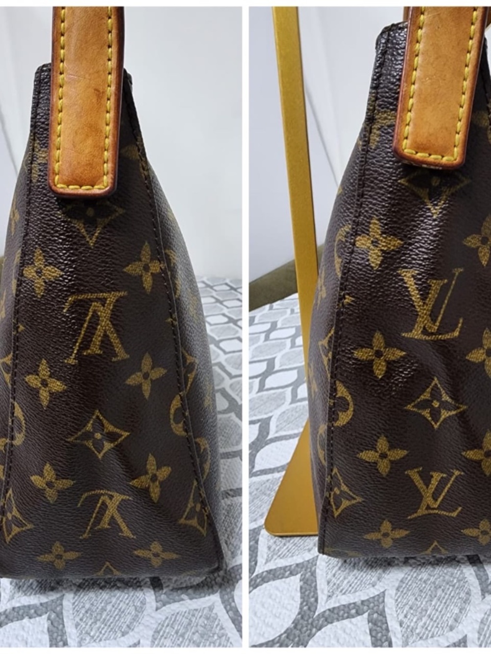 Authentic LOUIS VUITTON Monogram Canvas Looping MM Shoulder Bag Brown - Picture 12 of 15